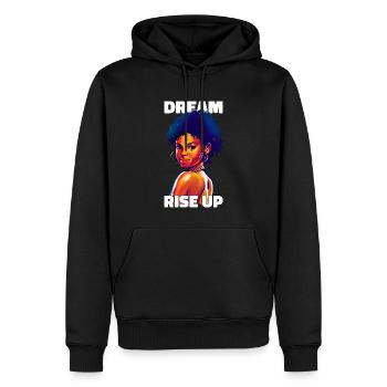Histoire des Noirs Fierté Citation Cadeau - Sweat à capuche Premium bio Homme - noir - Devant - Nico (187cm)