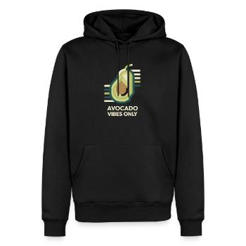 Avocado Vibes Only - Men’s Premium Organic Hoodie - black - Front - Nico (187cm)