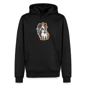 Stutfohlen Pony 3 - Männer Premium Bio Hoodie - Schwarz - Vorne - Nico (187cm)