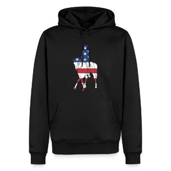Sport Us Drapeau Équestre - Sweat à capuche Premium bio Homme - noir - Devant - Nico (187cm)