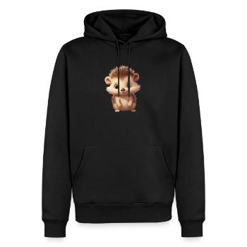 Hérisson mignon pour bébés et enfants - Sweat à capuche Premium bio Homme - noir - Devant - Nico (187cm)