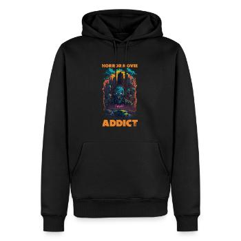 Zombie Illustration Film d’horreur Fan Design - Sweat à capuche Premium bio Homme - noir - Devant - Nico (187cm)