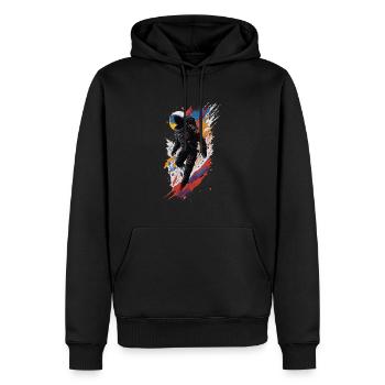 Astronaut lost in space - Splash Art Illustration - Männer Premium Bio Hoodie - Schwarz - Vorne - Nico (187cm)