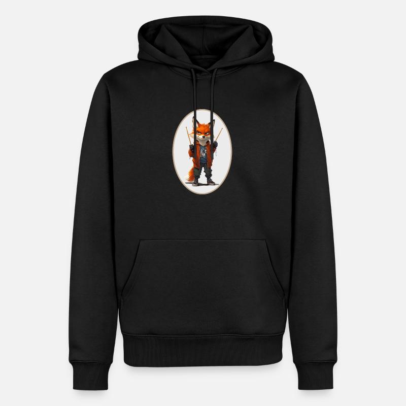 Fuchs Schlagzeug - Männer Premium Bio Hoodie - Schwarz