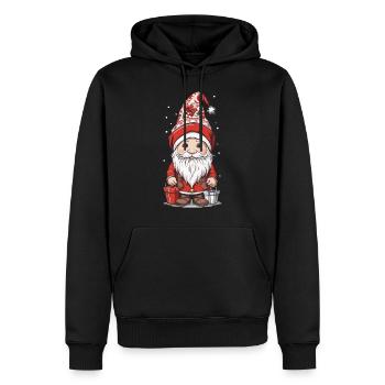 Nordischer Weihnachtswichtel Gnom Elf Weihnachten - Männer Premium Bio Hoodie - Schwarz - Vorne - Nico (187cm)