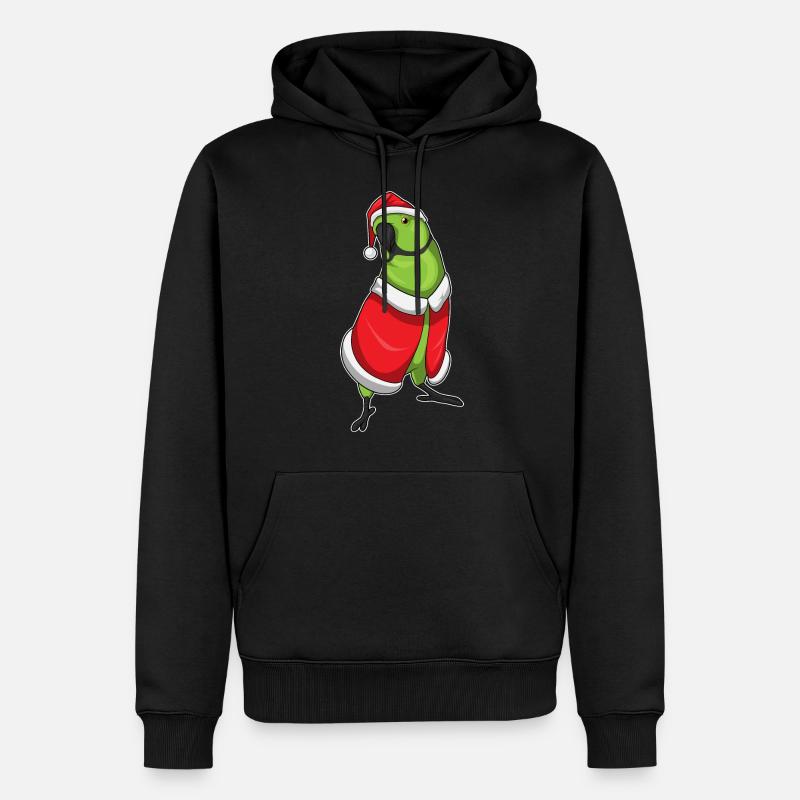 Chapeau de père Noël perroquet - Sweat à capuche Premium bio Homme - noir