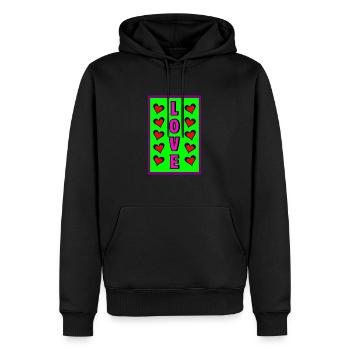 All Those Lies - Men’s Premium Organic Hoodie - black - Front - Nico (187cm)