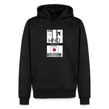 Bordkarte für Tokio, Japan - Ticket für den Flughafen HND - Männer Premium Bio Hoodie - Schwarz - Vorne - Nico (187cm)