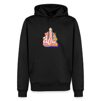 Allah Is Gay - Men’s Premium Organic Hoodie - black - Front - Nico (187cm)