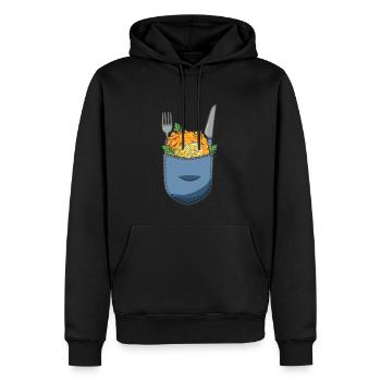 Schnitzel dans votre poche - Sweat à capuche Premium bio Homme - noir - Devant - Nico (187cm)