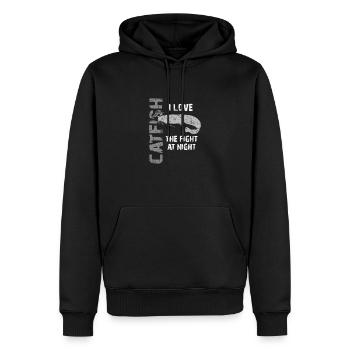 Wels angeln Sportfischer starke Fische angeln - Männer Premium Bio Hoodie - Schwarz - Vorne - Nico (187cm)