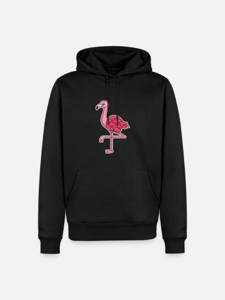 Flamingo Drachenfrucht Design für - Männer Premium Bio Hoodie - Schwarz