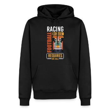 Gokart Motorsport Kart fahren - Männer Premium Bio Hoodie - Schwarz - Vorne - Nico (187cm)