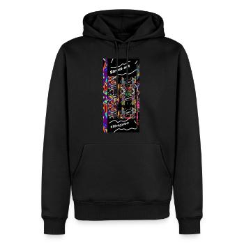 Street 11 4000 - Sweat à capuche Premium bio Homme - noir - Devant - Nico (187cm)
