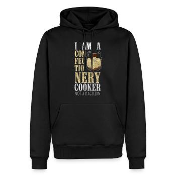 Kuchen Hobbybäcker Dessert - Männer Premium Bio Hoodie - Schwarz - Vorne - Nico (187cm)