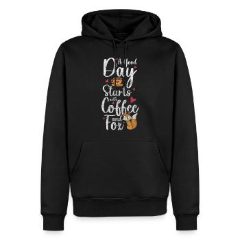 Wald Füchse Natur Niedlich - Männer Premium Bio Hoodie - Schwarz - Vorne - Nico (187cm)