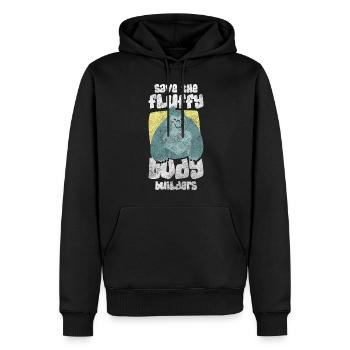 Monkey Power Fitness Chimpanzé - Sweat à capuche Premium bio Homme - noir - Devant - Nico (187cm)