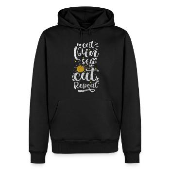 Couturière de fil de tailleur - Sweat à capuche Premium bio Homme - noir - Devant - Nico (187cm)