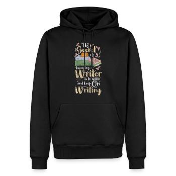 Écrivain Écriture Fantasy Profession - Sweat à capuche Premium bio Homme - noir - Devant - Nico (187cm)