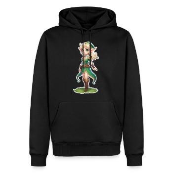Elf Fantasy Illustration - Männer Premium Bio Hoodie - Schwarz - Vorne - Nico (187cm)
