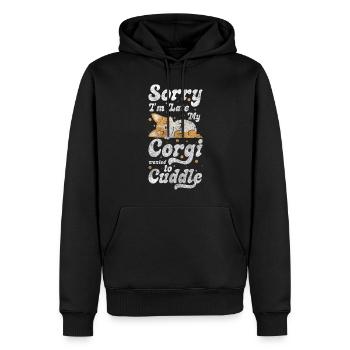 Kuscheln Geborgenheit Herz - Männer Premium Bio Hoodie - Schwarz - Vorne - Nico (187cm)