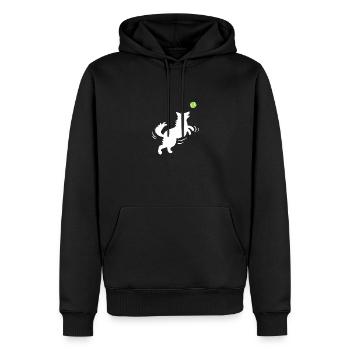 German Shepherd Dog Catching Tennis Ball - Männer Premium Bio Hoodie - Schwarz - Vorne - Nico (187cm)