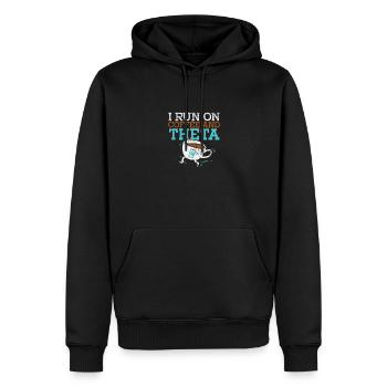 Coffee & Theta - Männer Premium Bio Hoodie - Schwarz - Vorne - Nico (187cm)
