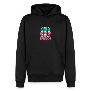 This Is My Anime Watching - Männer Premium Bio Hoodie - Schwarz - Vorne - Nico (187cm)