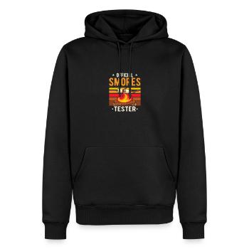 Official Smores Tester - Männer Premium Bio Hoodie - Schwarz - Vorne - Nico (187cm)