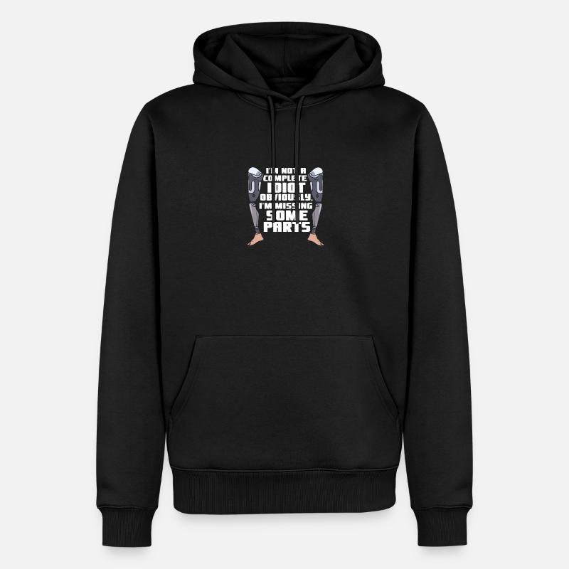 Missing Some Parts - Männer Premium Bio Hoodie - Schwarz