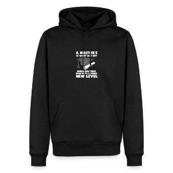 A Master's Is What You Get - Männer Premium Bio Hoodie - Schwarz - Vorne - Nico (187cm)