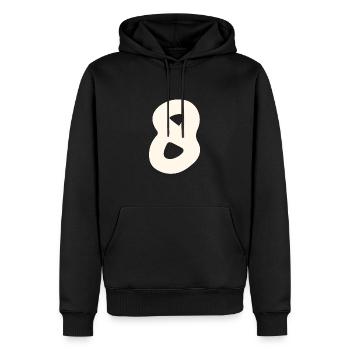 8 - Sweat à capuche Premium bio Homme - noir - Devant - Nico (187cm)