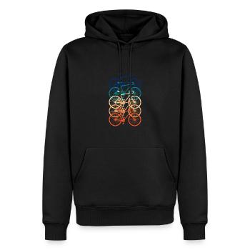 Bicycle Road Bike Vintage Retro - Men’s Premium Organic Hoodie - black - Front - Nico (187cm)