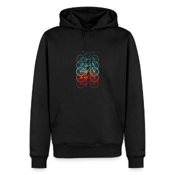 Bicycle Road Bike Vintage Retro - Men’s Premium Organic Hoodie - black - Front - Nico (187cm)