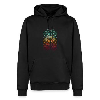 Bicycle Road Bike Vintage Retro Grunge - Men’s Premium Organic Hoodie - black - Front - Nico (187cm)
