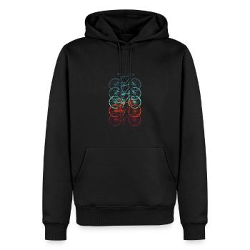 Bicycle Road Bike Vintage Retro Grunge - Men’s Premium Organic Hoodie - black - Front - Nico (187cm)
