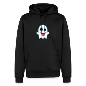 Geist - Männer Premium Bio Hoodie - Schwarz - Vorne - Nico (187cm)