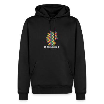 Deutschland Stolz - Männer Premium Bio Hoodie - Schwarz - Vorne - Nico (187cm)