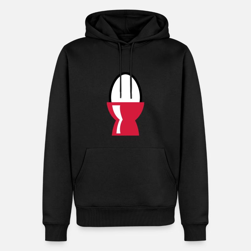 Ei - Männer Premium Bio Hoodie - Schwarz
