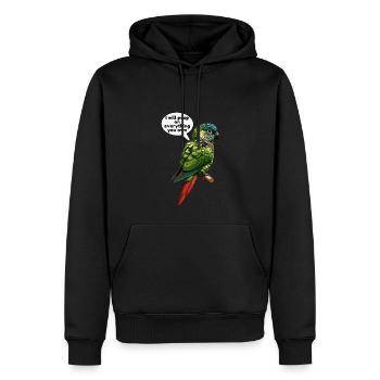 Grünwangen-Conure-Meme lustig - Männer Premium Bio Hoodie - Schwarz - Vorne - Nico (187cm)