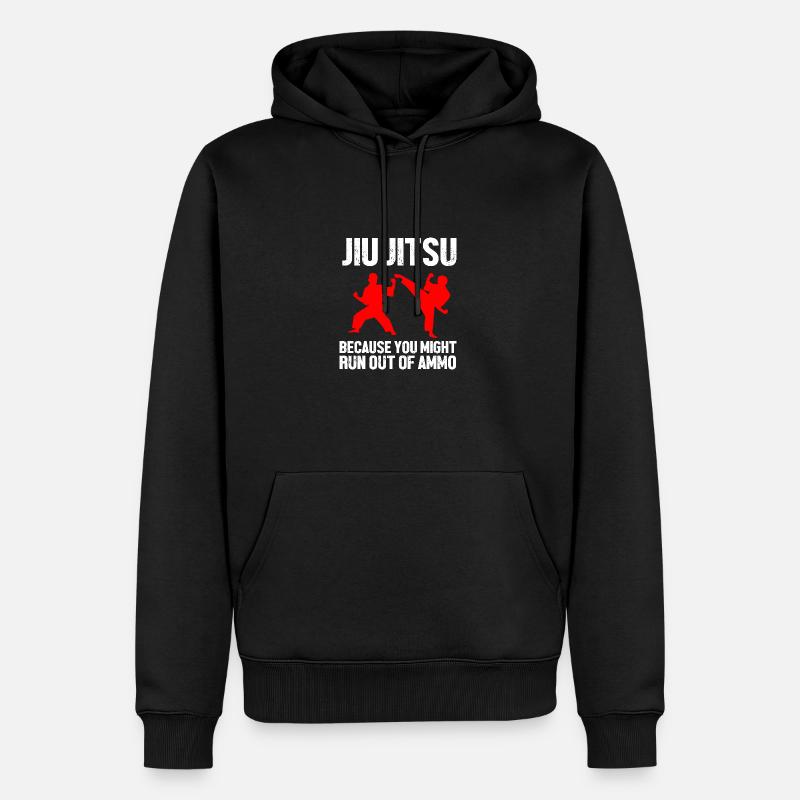 Jiu Jitsu Autodéfense - Sweat à capuche Premium bio Homme - noir