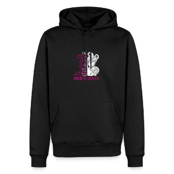Sternzeichen Widder - Männer Premium Bio Hoodie - Schwarz - Vorne - Nico (187cm)