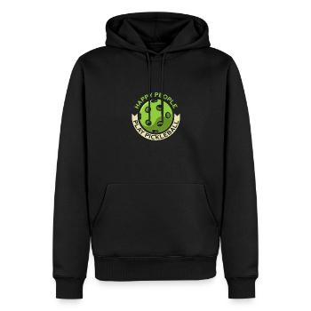 Happy People Play Pickleball - Männer Premium Bio Hoodie - Schwarz - Vorne - Nico (187cm)