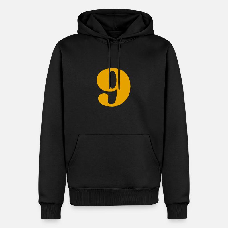 9 - Sweat à capuche Premium bio Homme - noir