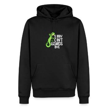 Sorry Can't Lizards Bye - Männer Premium Bio Hoodie - Schwarz - Vorne - Nico (187cm)
