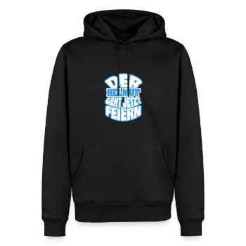 Geschenk für Helmut - Männer Premium Bio Hoodie - Schwarz - Vorne - Nico (187cm)