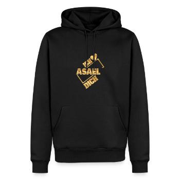 Liebespaar für Asael Couple Liebe - Männer Premium Bio Hoodie - Schwarz - Vorne - Nico (187cm)