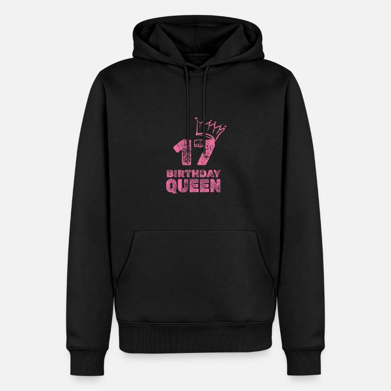Anniversaire 17 - Sweat à capuche Premium bio Homme - noir
