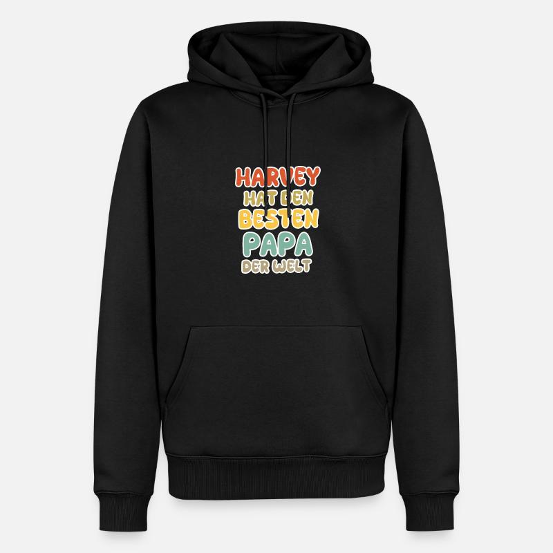 Bébé Harvey - Sweat à capuche Premium bio Homme - noir