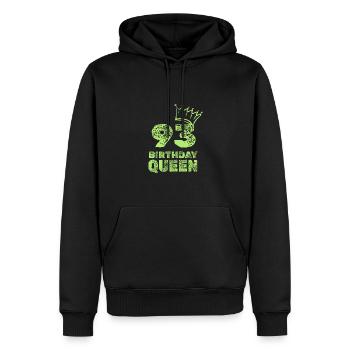 93 - Männer Premium Bio Hoodie - Schwarz - Vorne - Nico (187cm)